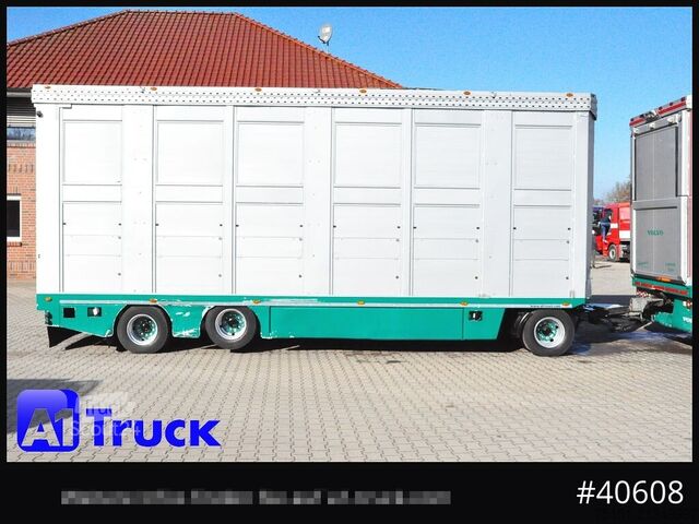 Állatszállító pótkocsi MENKE Stehmann 3 achs, Hubdach, durchlader, Lift