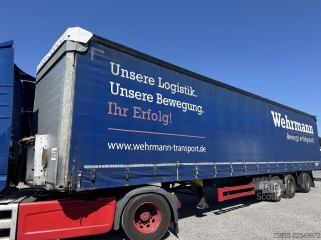 Semi-remorque bâchée Schmitz Cargobull SCS 24 Varios Hubdach Staplerhalterung Lenkachse