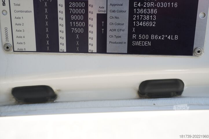 Chłodnia SCANIA R500 Hook-Up Refrigerated Truck KIESLING