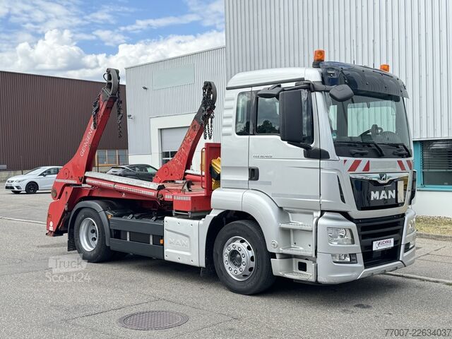 Kippers vrachtauto MAN TGS 18.420 Gergen TAK 20 Absetzer Volllu