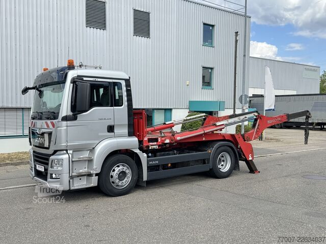 Kippers vrachtauto MAN TGS 18.420 Gergen TAK 20 Absetzer Volllu