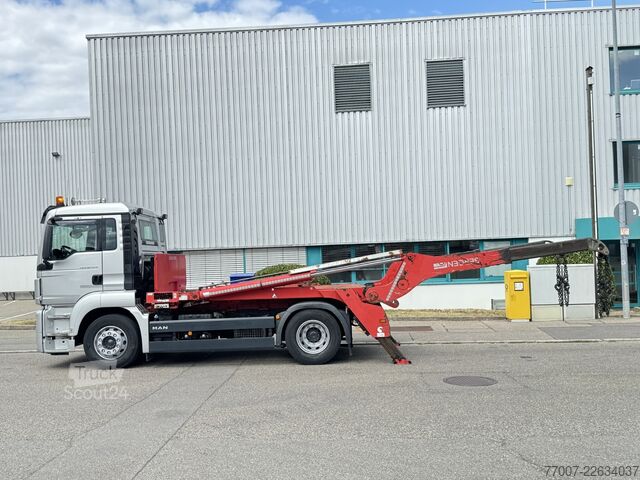 Kippers vrachtauto MAN TGS 18.420 Gergen TAK 20 Absetzer Volllu