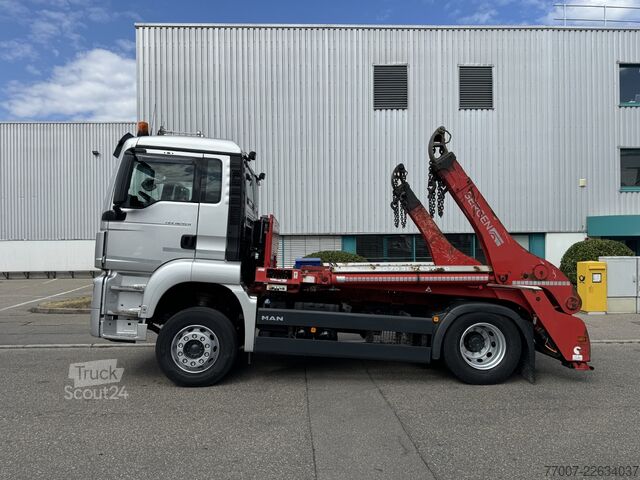 Kippers vrachtauto MAN TGS 18.420 Gergen TAK 20 Absetzer Volllu