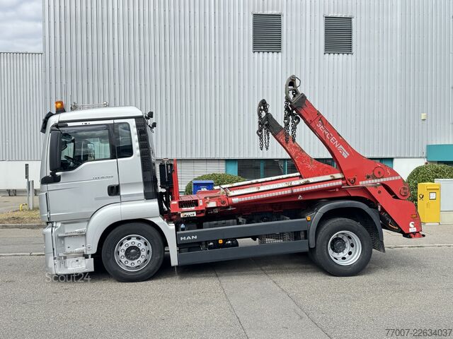 Kippers vrachtauto MAN TGS 18.420 Gergen TAK 20 Absetzer Volllu