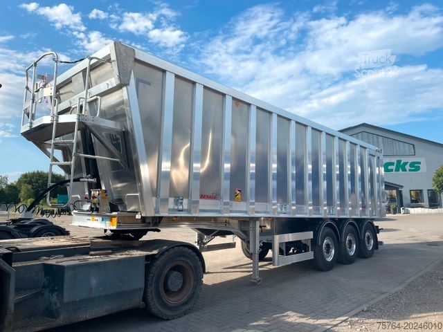 Semi-remorque benne BENALU 52m³ Getreidekipper Alu/5.4 t LEER/AUCH Miete