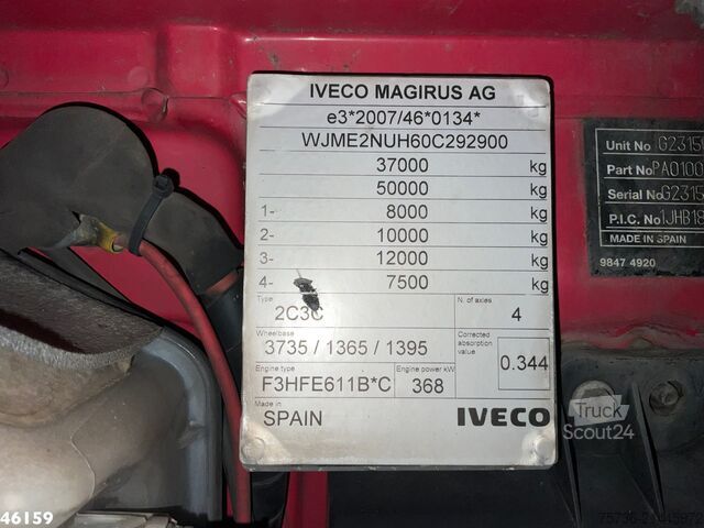 Sistema de brazo de gancho Iveco Stralis AS260SY 8x2 Euro 6 VDL 30 Ton kabelsysteem