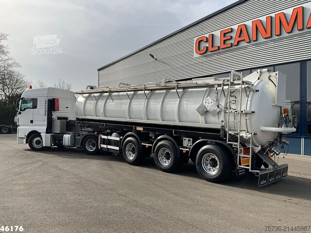 Zuigvoertuig Man TGX 18.400 trekker  + Burg oplegger met Bekker ...