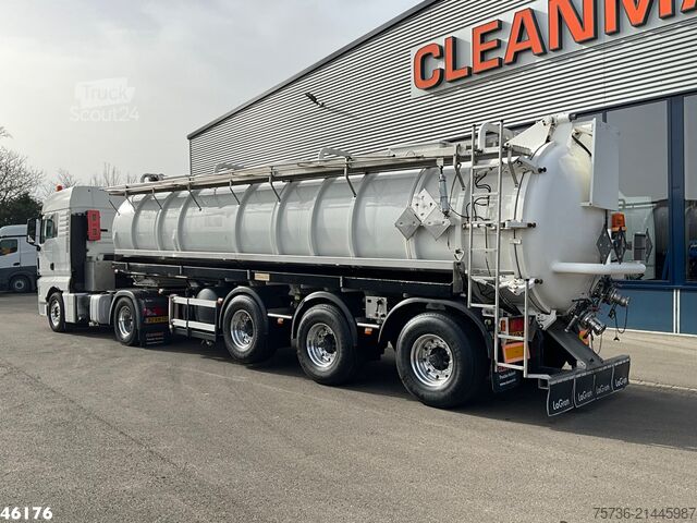 Zuigvoertuig Man TGX 18.400 trekker  + Burg oplegger met Bekker ...