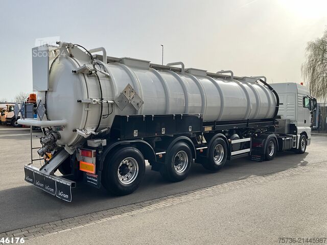 Zuigvoertuig Man TGX 18.400 trekker  + Burg oplegger met Bekker ...