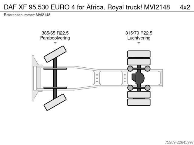 Standard-SZM DAF XF 95.530 EURO 4 for Africa. Royal truck!