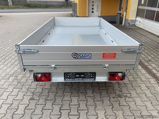 Tipvogn 3-vejs Saris K3 306 170 2700 + Alu-Schienen + E-Pumpe