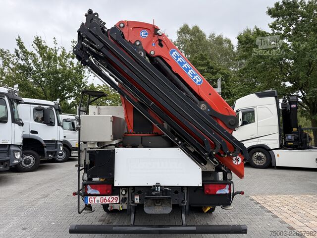 Ladbil med lad MAN TGS 26.470 6X2 Effer 215 bis 16 Meter