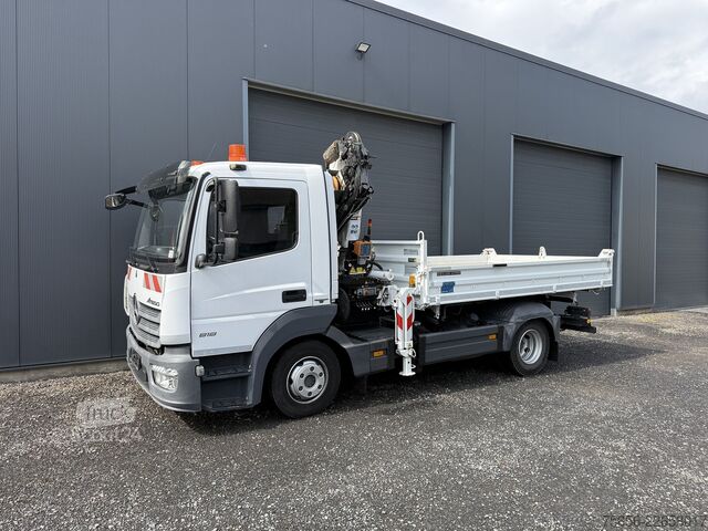 Tipvogn Mercedes-Benz Atego 818 Kipper Atlas Kran EU6
