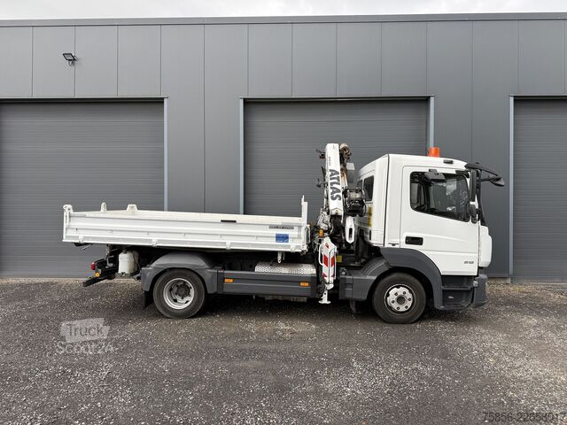 Tipvogn Mercedes-Benz Atego 818 Kipper Atlas Kran EU6