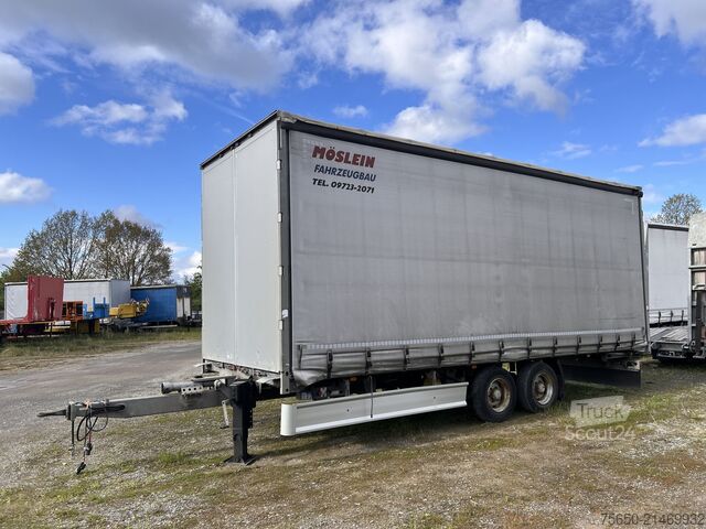 Anhänger mit Pritsche & Plane Möslein TPF 11-D Schwebheim  Tandem- Planenanhänger Durchladen