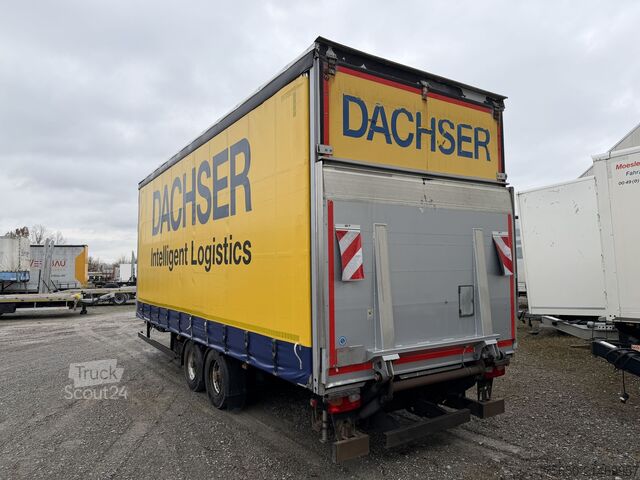 Atvērta piekabe ar tentu Möslein TPS 105 D-L  Tandemplane Ladebordwand + Durchladbar