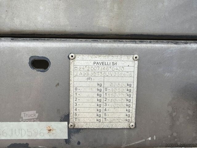 Alacsony rakfelületű félpótkocsi  Pavelli Rimorchi S3BT36 Tieflader 3 Achs