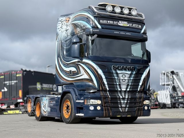 Standardni tegljač SCANIA V8 R580 Topline 6X2, Retarder, Voll-Luft, Leder
