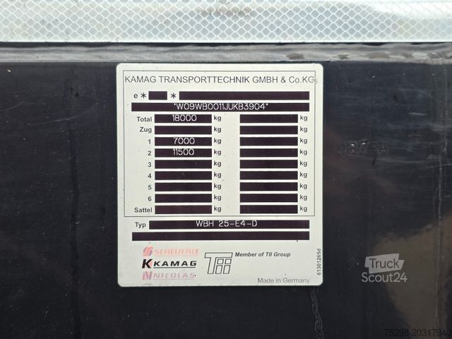 Vaihtolavakuorma-auto MERCEDES-BENZ Kamag WBH 25 / Umsetzer Sattelplatte