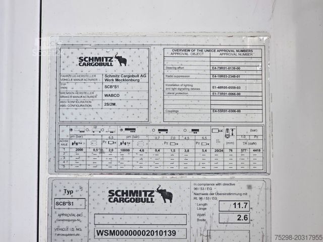 Refriģeratora puspiekabe SCHMITZ CARGOBULL SKO 10/LZG-FP 45 COOL / Ldbw /2 Kammern /Carrier