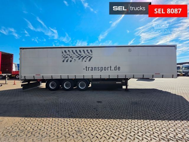 Open oplegger met zeil KÖGEL S24-1 / Palettenkasten / Liftachse