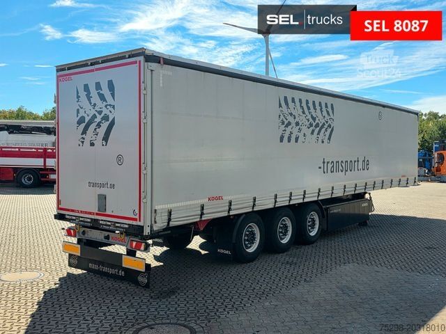 Open oplegger met zeil KÖGEL S24-1 / Palettenkasten / Liftachse