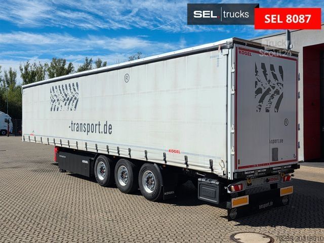 Open oplegger met zeil KÖGEL S24-1 / Palettenkasten / Liftachse