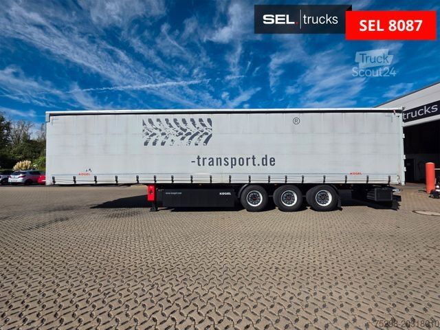 Open oplegger met zeil KÖGEL S24-1 / Palettenkasten / Liftachse