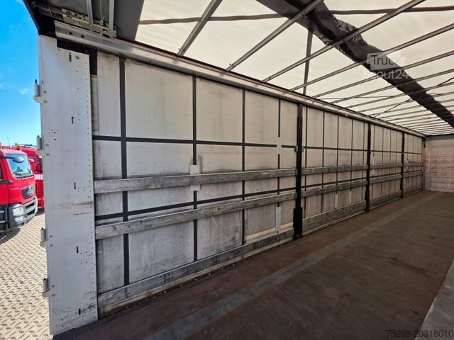Open oplegger met zeil KÖGEL S24-1 / Palettenkasten / Liftachse