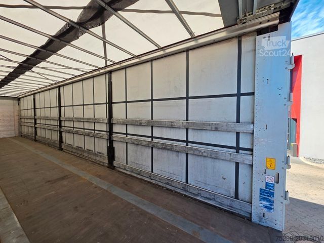 Open oplegger met zeil KÖGEL S24-1 / Palettenkasten / Liftachse