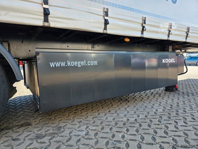 Open oplegger met zeil KÖGEL S24-1 / Palettenkasten / Liftachse