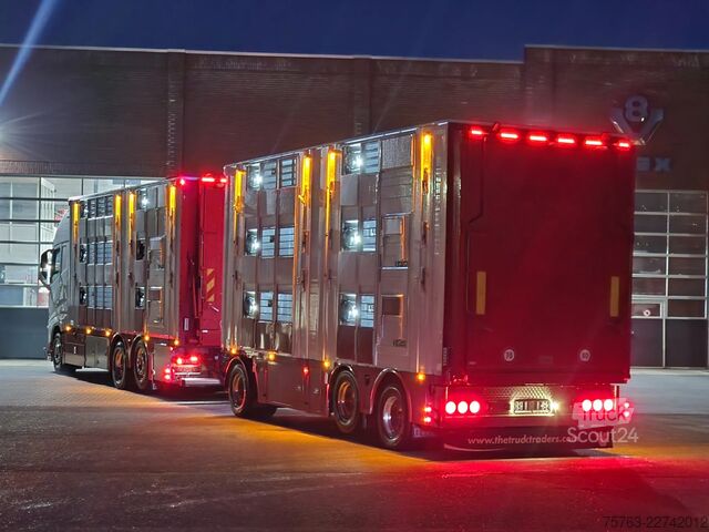 Liellopu pārvadāšana Volvo FH 13.500 XL 6x2 - Pezzaioli livestock 3 deck +...