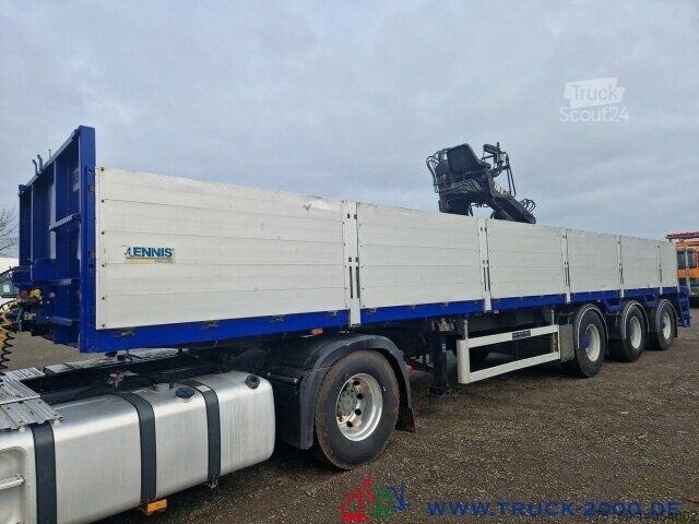 Semitrailer Kennis Hiab Roll-Kran 36t. Nutzlast Lenkachsen