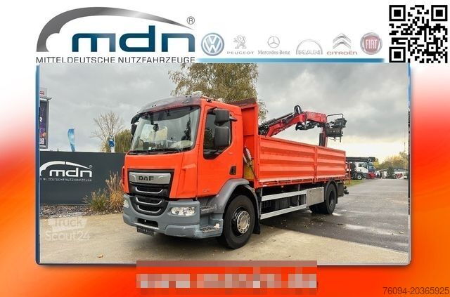 Vrachtauto met open laadbak DAF LF 320 Pritsche SCHROTTGREIFER KRAN 14m FUNK