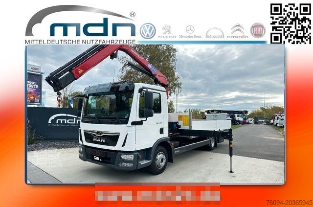 Pick-up van MAN TGL 8.220 Pritsche Kran 12m FUNK AHK