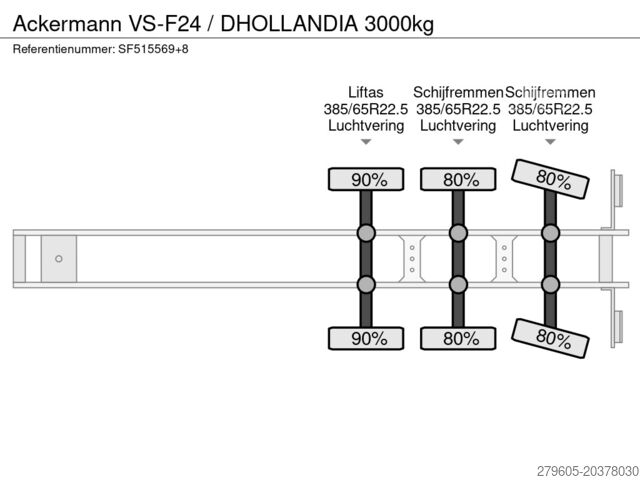 Koffer Ackermann VS-F24 / DHOLLANDIA   3000kg