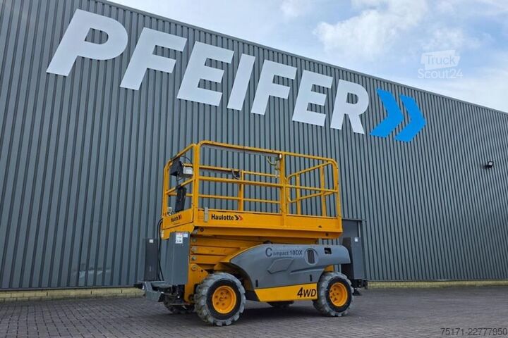 Ascensore a forbice Haulotte COMPACT 10DX Diesel, 4x4 Drive, 10.2m Working Heig
