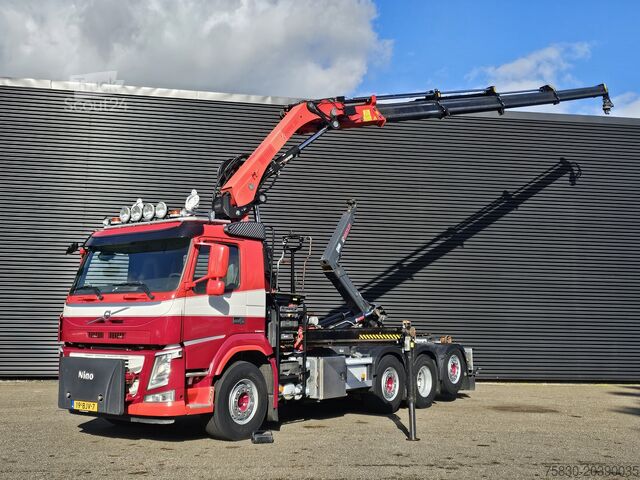 Camion-grue Volvo FM 420 8x2 / HIAB HOOKLIFT + 30 t/m CRANE - KRAN