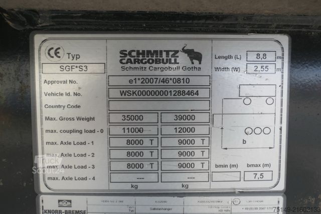 Pašizgāzēja puspiekabe SCHMITZ CARGOBULL SKI 24 SL 7.2, Thermo, Stahl, 27m³, Alu-Felgen