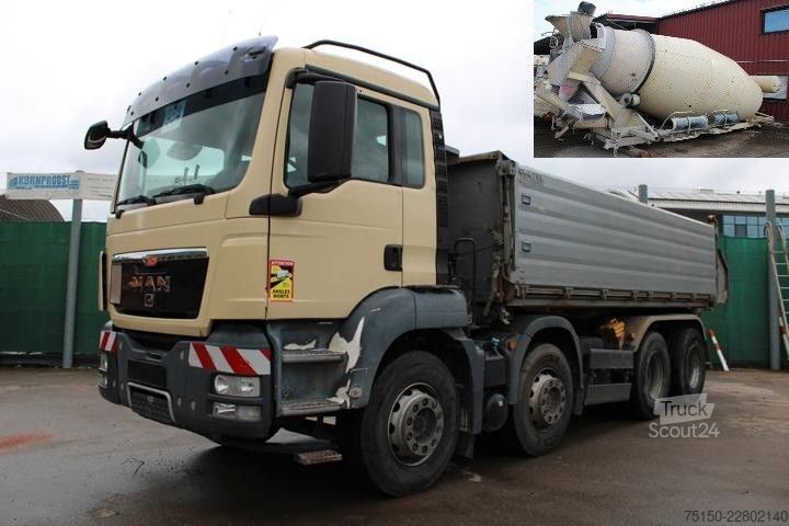 Camión hormigonera MAN TGS 35.400 8x4 - KIPPER / BETONMISCHER Nr.: 954