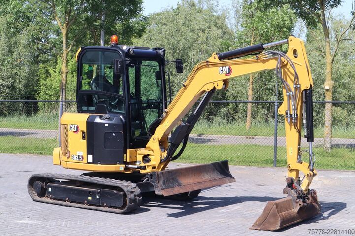 Mini bager Caterpillar 303.5 CR | 3X BUCKET | HAMMER & SHEAR | AIRCO