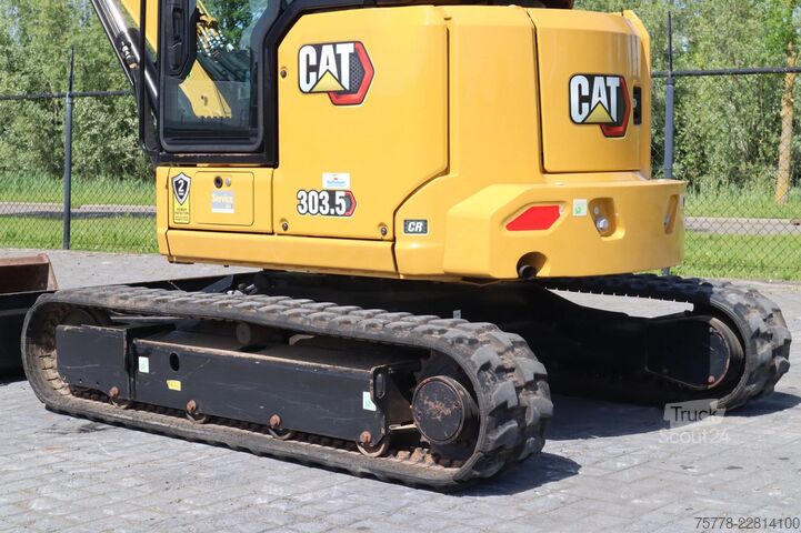 Mini bager Caterpillar 303.5 CR | 3X BUCKET | HAMMER & SHEAR | AIRCO