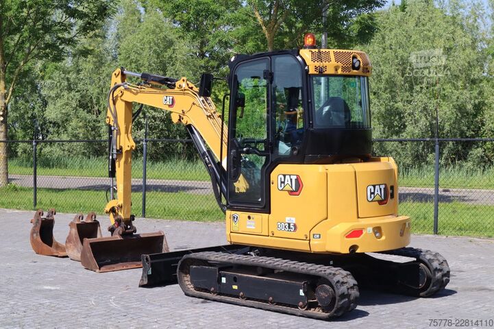 Guseničarski bager Caterpillar 303.5 CR | 3X BUCKET | HAMMER & SHEAR | AIRCO