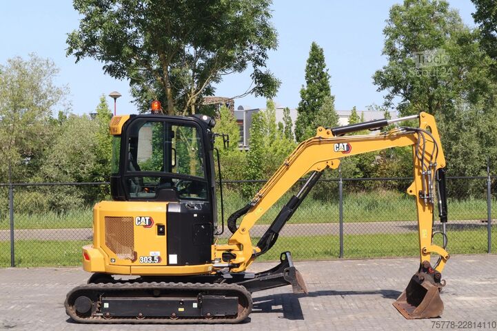 Guseničarski bager Caterpillar 303.5 CR | 3X BUCKET | HAMMER & SHEAR | AIRCO