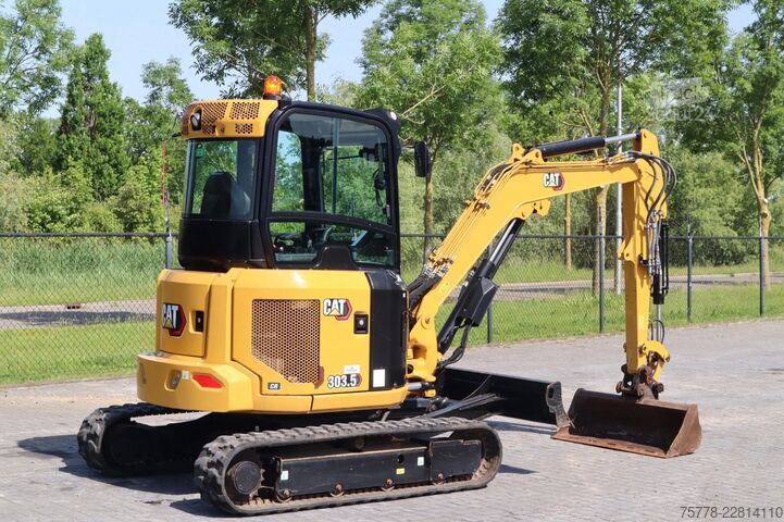 Guseničarski bager Caterpillar 303.5 CR | 3X BUCKET | HAMMER & SHEAR | AIRCO