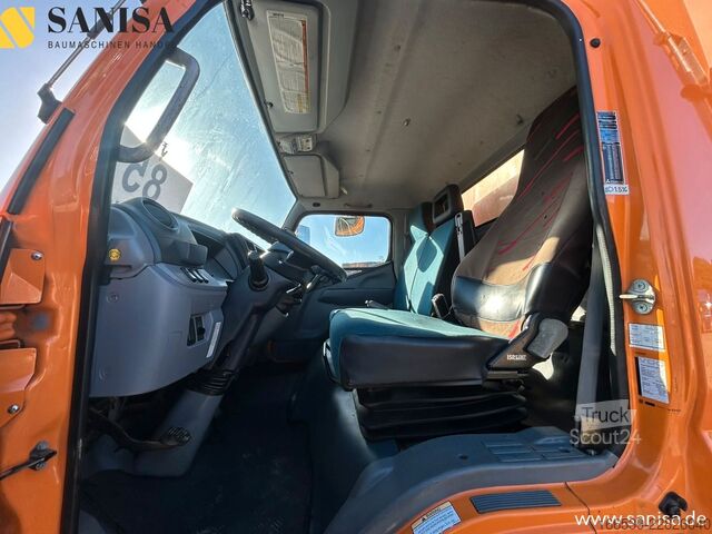 Camion bâché MITSUBISHI Fuso Canter 6C18/Kran HIAB/4x4 Allrad/Klimai