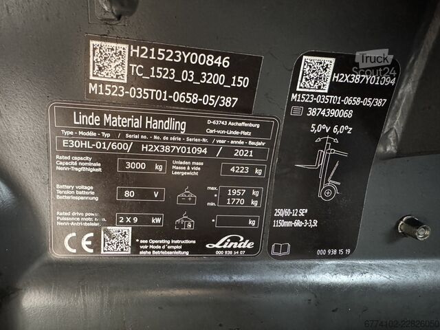 Elektryczny – 4 koła Linde E30/600HL