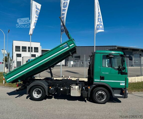 Kippi pakettiauto MAN TGL8.220Meiller/3-Sitze/NL2,9To/2xAHK/72 tkm/Top