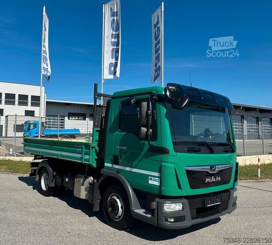 Kolmisuuntainen kippiauto MAN TGL8.220Meiller/3-Sitze/NL2,9To/2xAHK/72 tkm/Top