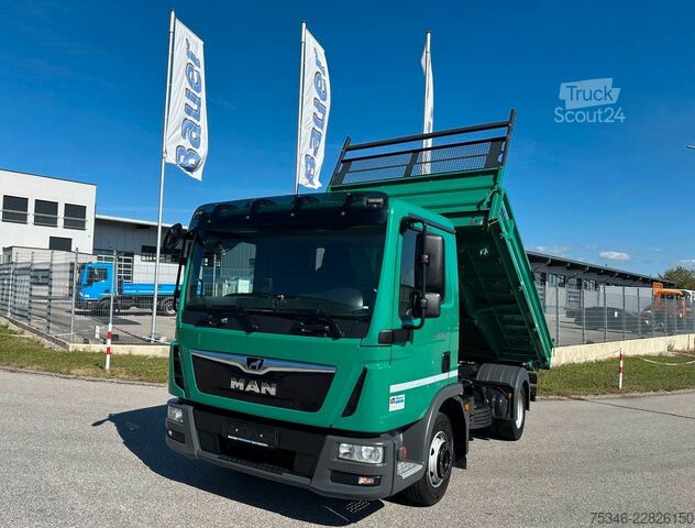 Kolmisuuntainen kippiauto MAN TGL8.220Meiller/3-Sitze/NL2,9To/2xAHK/72 tkm/Top